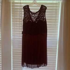 David’s Bridal Dress. Size 22. Wine color.